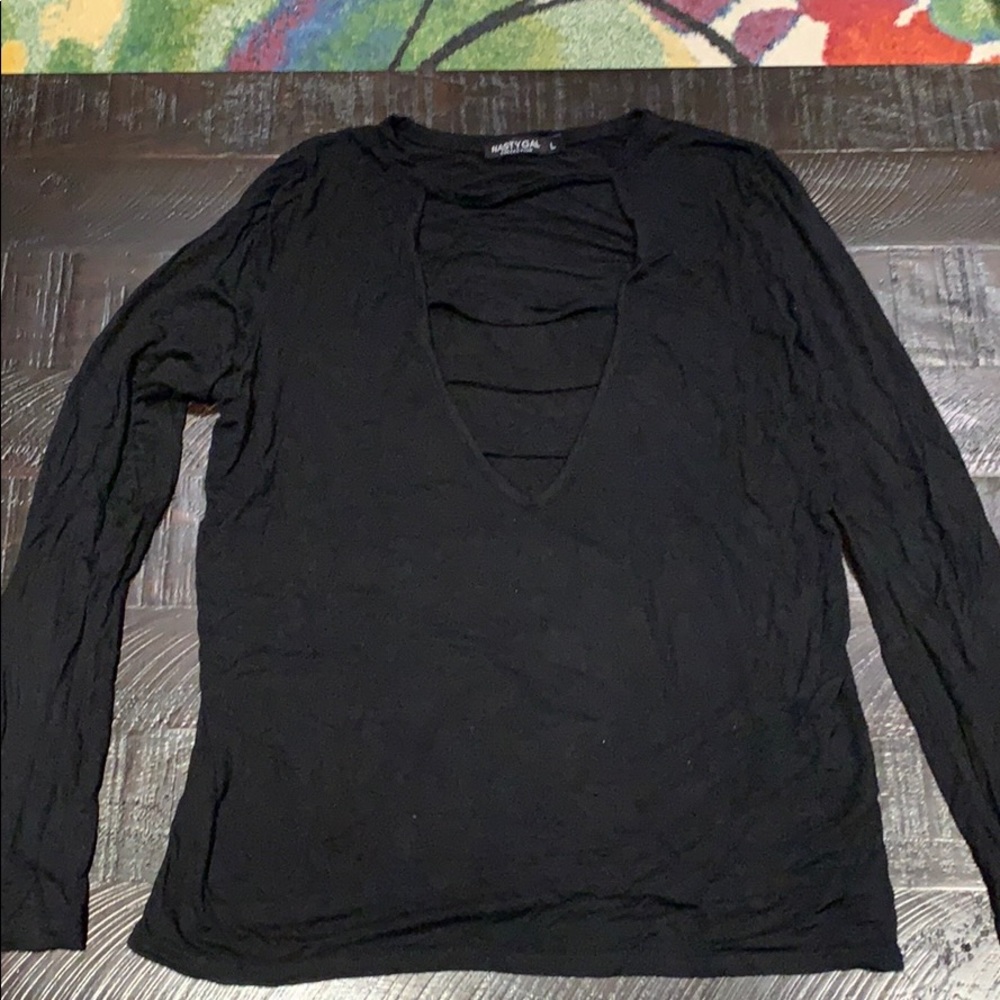 3/$25 Nasty Gal Long Sleeve Ladder Shirt